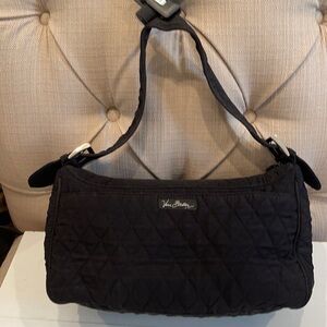 Vera Bradley Black Quilted Fabric Shoulder Bag
